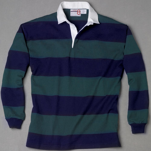 Green Navy Rugby Shirt – number 8 rugby shirts