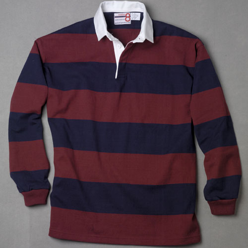 Navy Burgundy Rugby Shirt – number 8 rugby shirts
