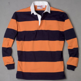 Orange Black Rugby Shirt – number 8 rugby shirts