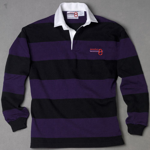 Purple Black Rugby Shirt – number 8 rugby shirts