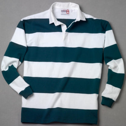 White Evergreen Rugby Shirt – number 8 rugby shirts