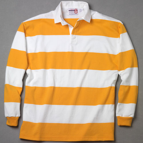 White Orange Rugby Shirt – number 8 rugby shirts