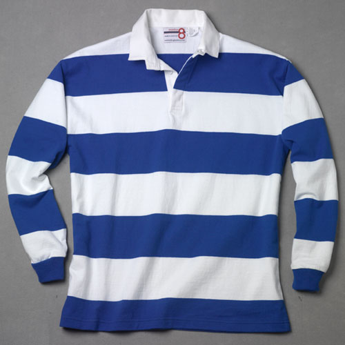White Royal Rugby Shirt – number 8 rugby shirts